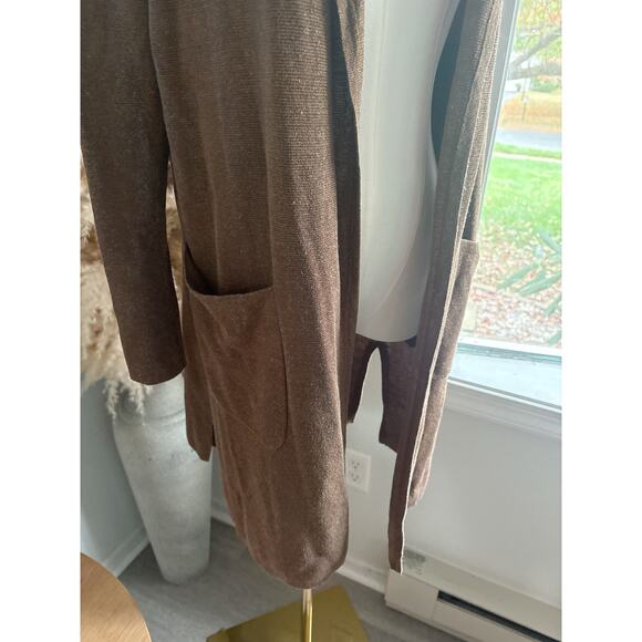 J. Crew Juliette Collarless Linen Cardigan Sweater Womens XS Fall Shacket - Picture 4 of 10